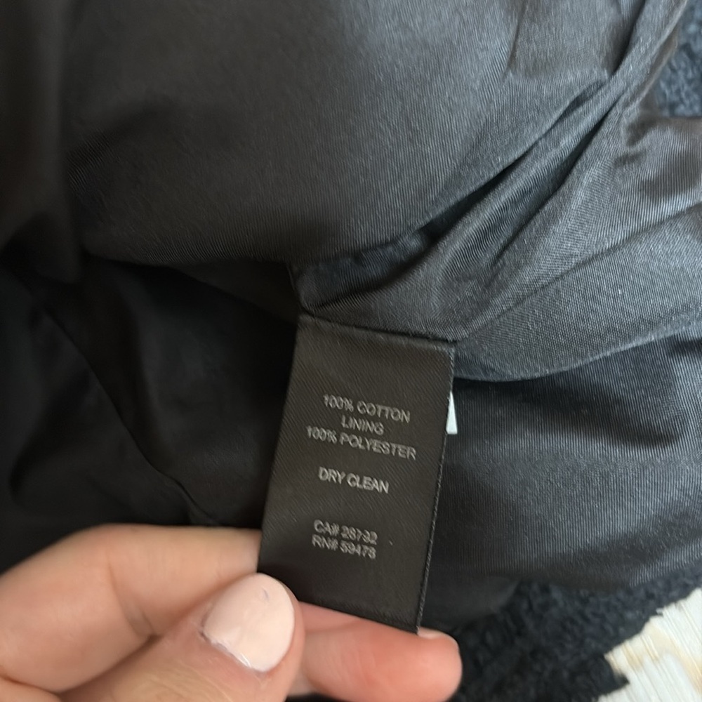 BELLE VERE for Anthropologie Raw Edge Black Cotton Moto Jacket - Picture 5 of 5